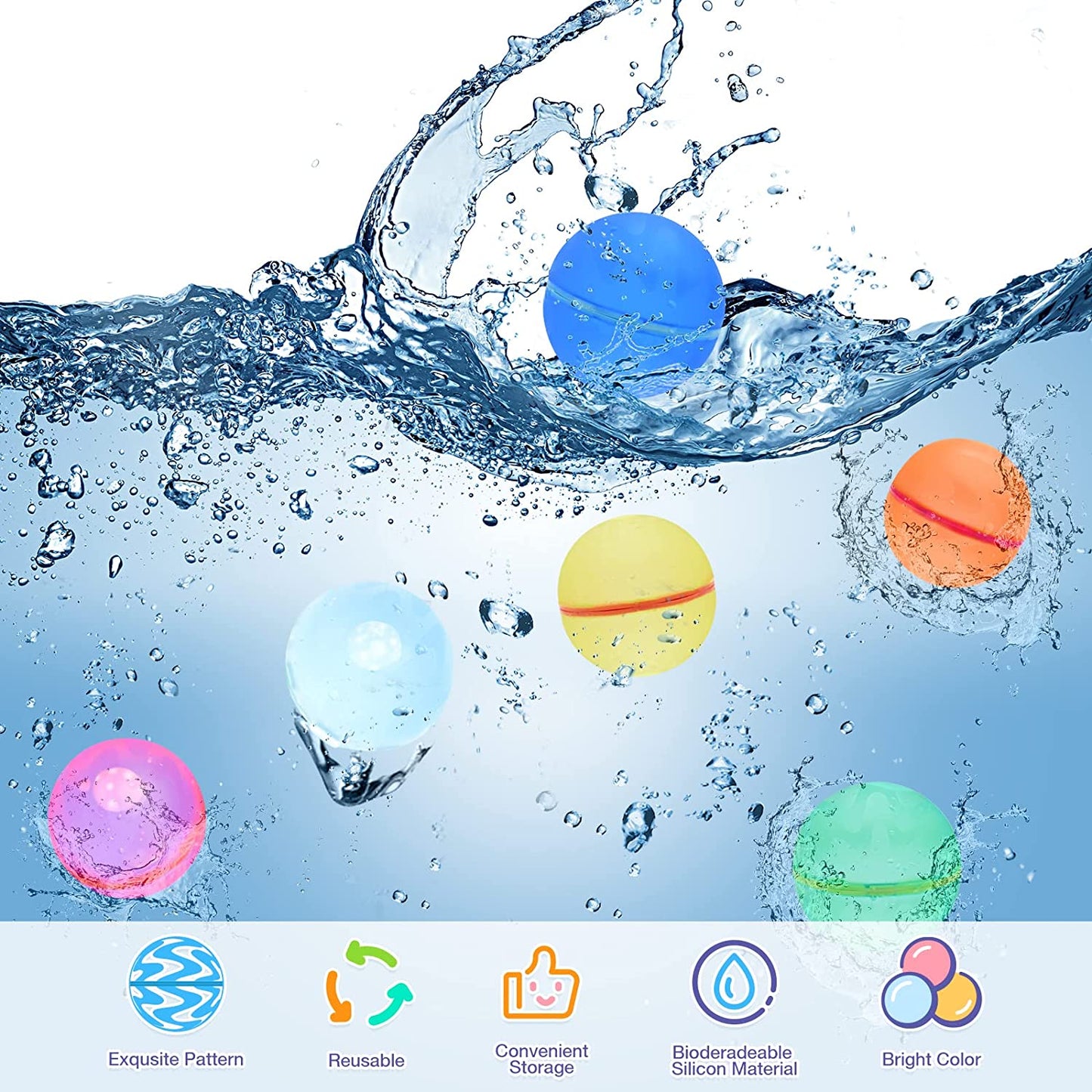 TechnoOasis™ Reusable Water Balloons (12 pcs)